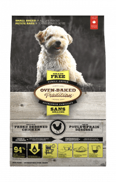 Nourriture sans grain pour petit chien saveur de poulet