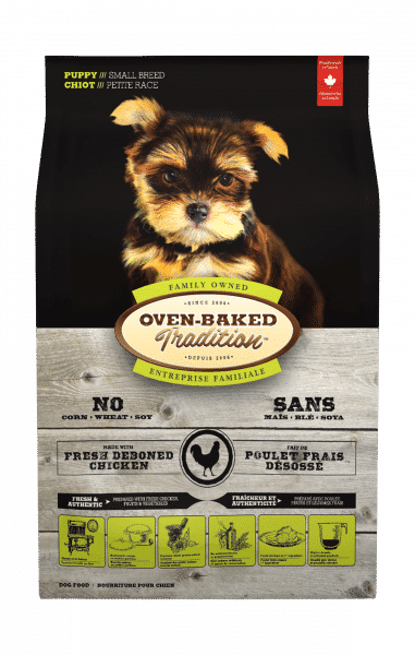 Sac de nourriture pour chiot petite race au poulet – Oven-Baked Tradition