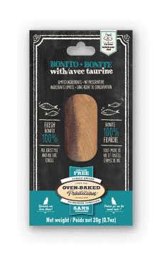 Gâterie en filet sans grains pour chat à la bonite et taurine, hypoallergénique et naturelle