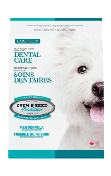 Nourriture soins dentaires hypoallergénique pour chien petite race au poisson
