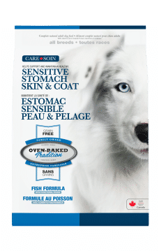 Product shot of Oven-Baked Tradition Care Line sensitive stomach skin and coat