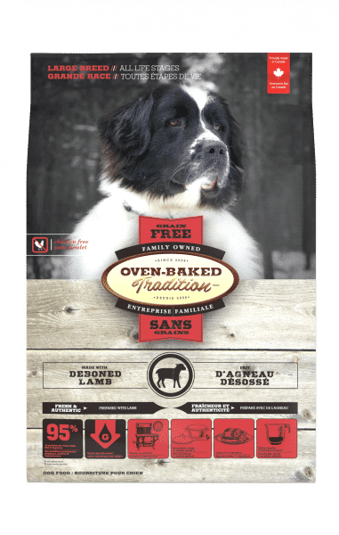 Grain-free food for large breed dogs with lamb by Oven-Baked Tradition